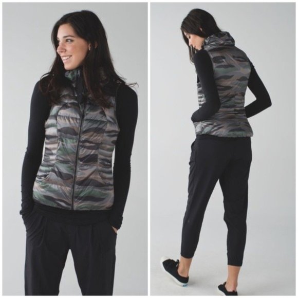 lululemon athletica Jackets & Blazers - Lululemon RARE Fluffin Awesome Camo Puffer Zip Up. Vest